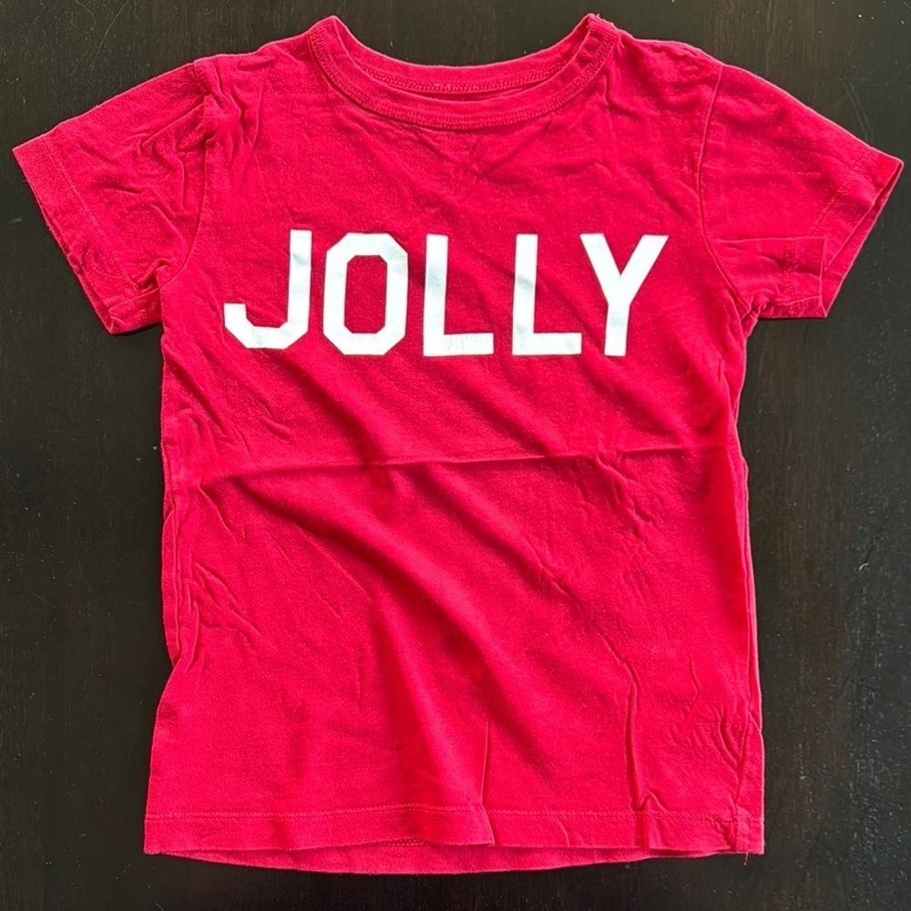 Crewcuts Vibrant Red and White Short Sleeve Tee